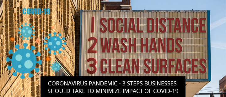 Coronavirus Pandemic - 3 Steps Businesses Should Take To Minimize Impact Of Covid-19