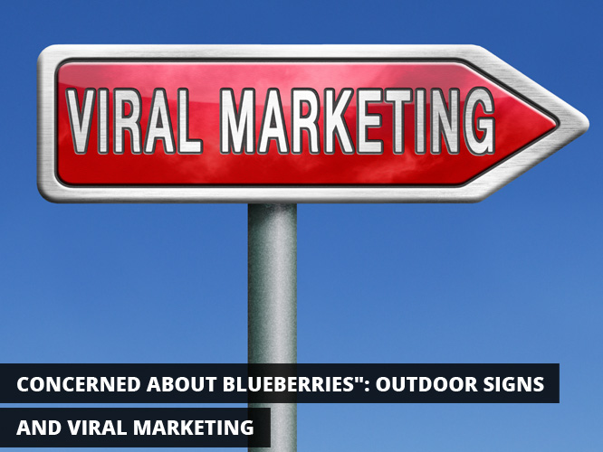 Concerned About Blueberries: Outdoor Signs and Viral Marketing